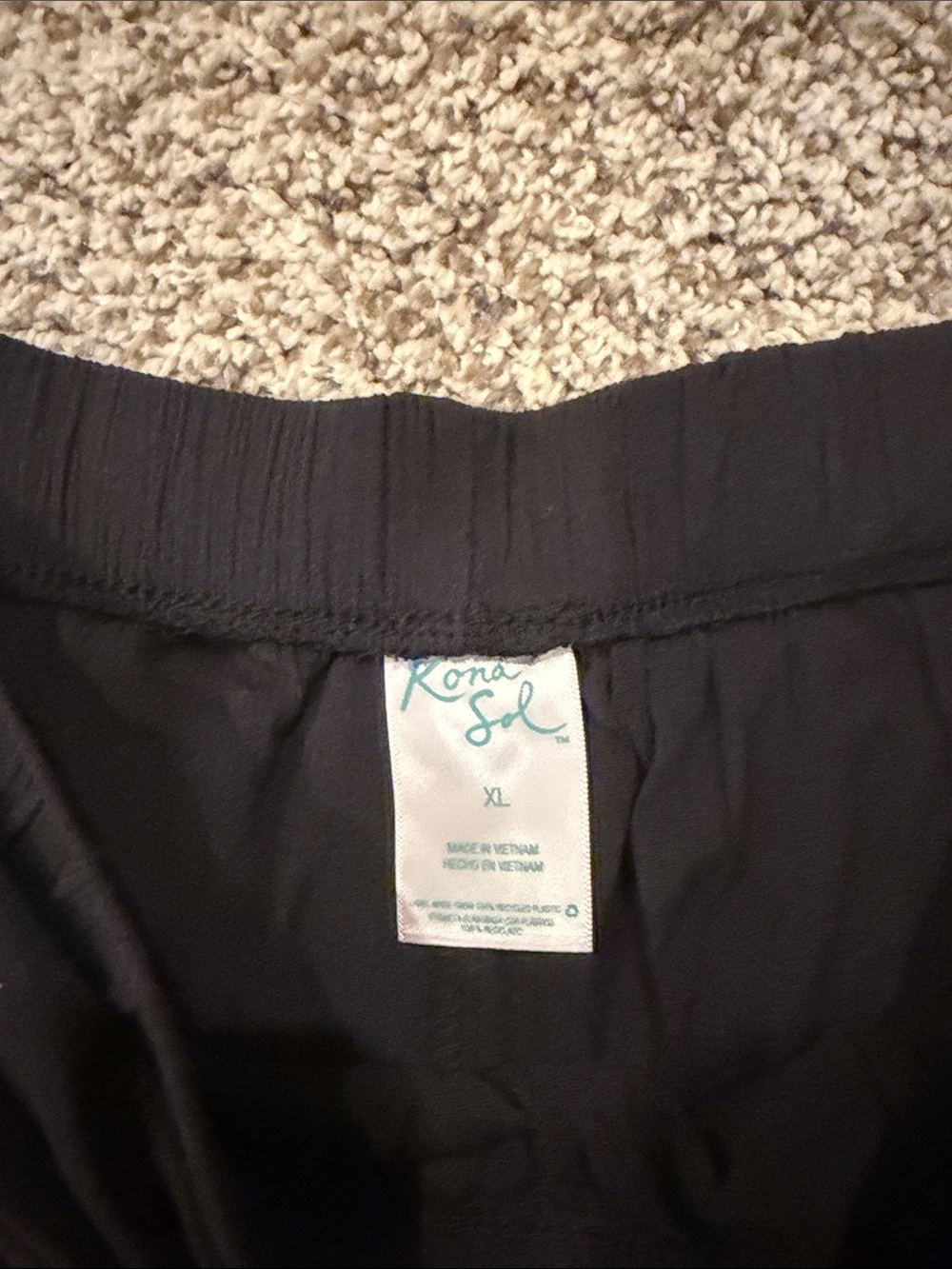 Kona Sol Black Wide-Leg Tie-Front Pants - Picture 2 of 6